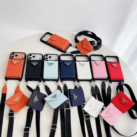 ショルダー 付き Prada iphone18pro/18promax携帯ケース 背面 カード収納 サフィアーノ レザー 男女兼用 人気 おすすめ 
