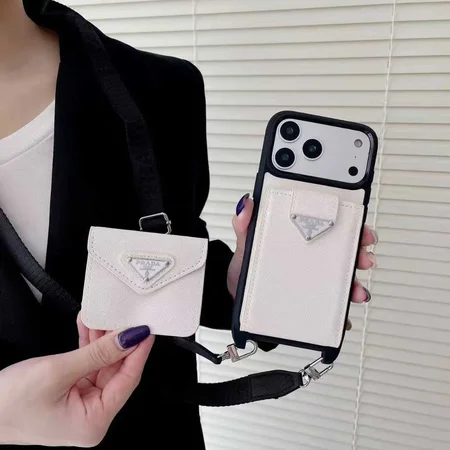 Prada iphone18proケース 背面 カード収納