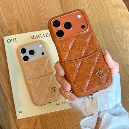 chanel iphone18promaxケース 背面 カード収納
