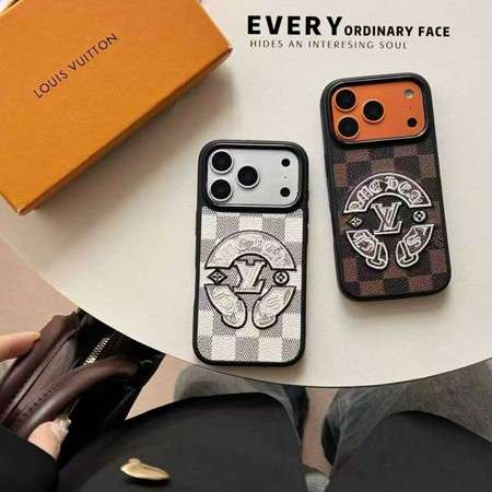 ハイ ブランド 限定コラボ 携帯ケース ルイヴィトン クロームハーツ iphone18pro 18promaxケース 刺繍 可愛い