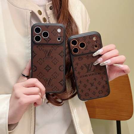 ロゴ型押し スマホケース ルイヴィトン iphone18/18proケース モノグラム レザー ブラウン系