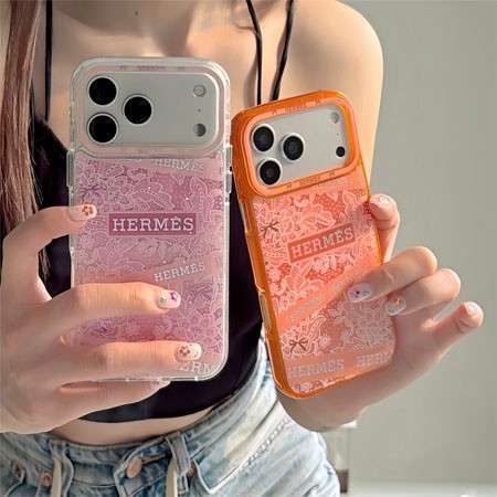 レディース向け エルメス iphone18pro/18promaxケース 背面 フリル・レース 飾り 鎏金加工 女子 人気 