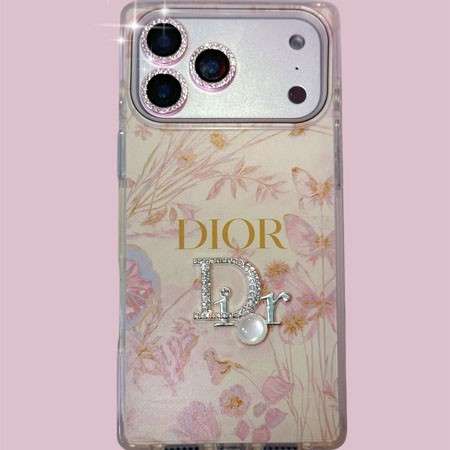ディオール iphone18pro/18promaxケース トランク型 長方形 花柄 imd素材 ピンク かわいい 女性 プレゼント