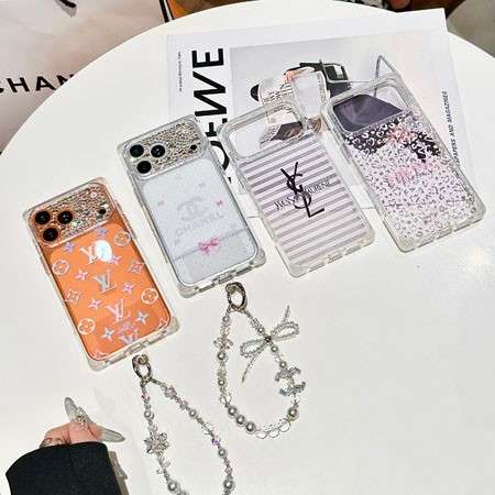 ハイ ブランド iphone ケース CHANEL LV YSL DIOR iPhone18pro/18promaxケース  クリア  四角い バンド 携帯ストラップ 紛失防止