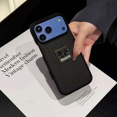 ミュウミュウ レザー iphoen18ケース