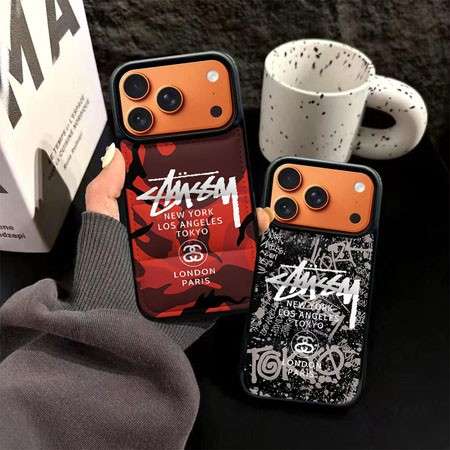 ステューシー スマホケース ダウンジャケット風 iphone18pro/18promaxケース 個性シグネチャーロゴ メンズ レディース  おしゃれ