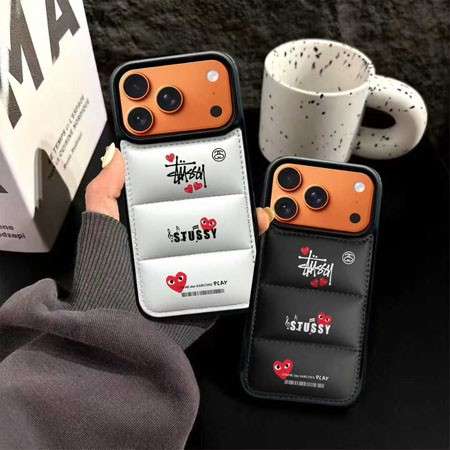 ダウンジャケット 風 iPhone18Pro iPhone18ProMaxケース Stussy ぷっくり iphone18ケース ふわふわ 耐衝撃 軽量 ケース