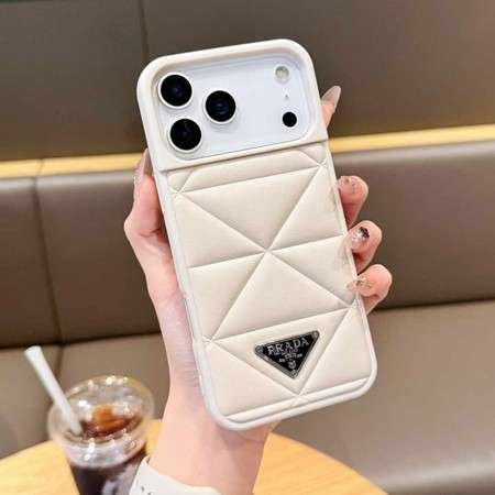 prada iphone18promaxケース レザー 菱形紋様
