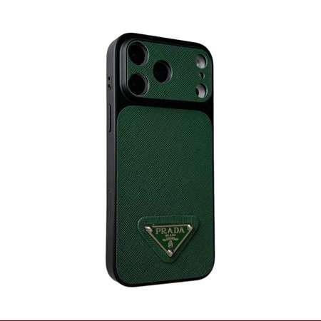 Prada iphone18promaxケース 十字紋 レザー