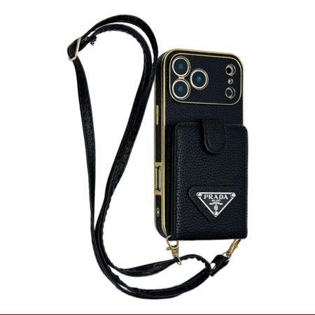 prada iphone18promax携帯ケース 背面 上下開き ポケット