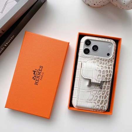 折りたたみ カードケース HERMES iphone18pro/18promaxケース ワニ柄 レザー 大容量 カード収納 スタンド 付き