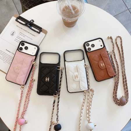 スマホショルダー CHANEL iPhone18pro 18promaxスマホケース チェーン ショルダー 付き マトラッセ レザー 背面 カード収納 スタンド機能 おしゃれ 