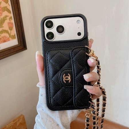 chanel iphone18promaxケースチェーン ショルダー 付き