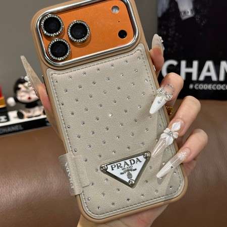 プラダ iphone18promaxケース フルカバー ラインストーン