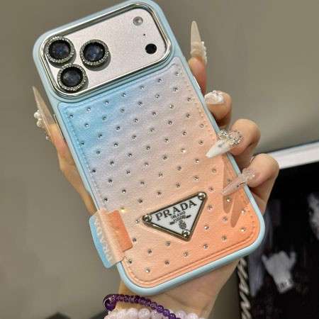 PRADA iPhone18proケース ラインストーン