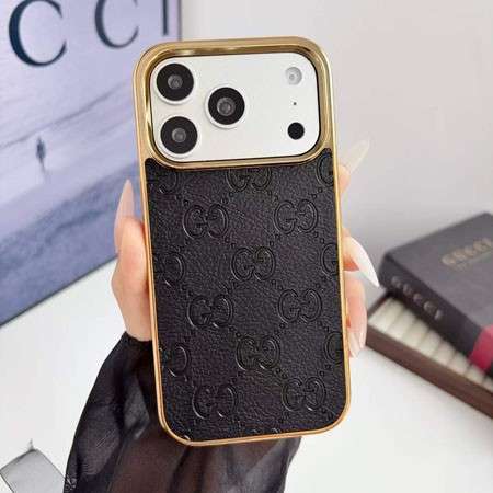 グッチ iphone18promax ケース メッキ加工