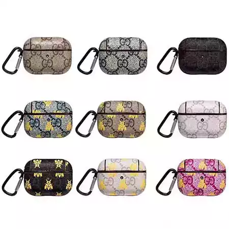 グッチ airpodsケース 第五世代 対応 GGスプリーム GUCCI エアーポッズ 4/3/2 PRO ケース カラビナ付き 携帯便利 