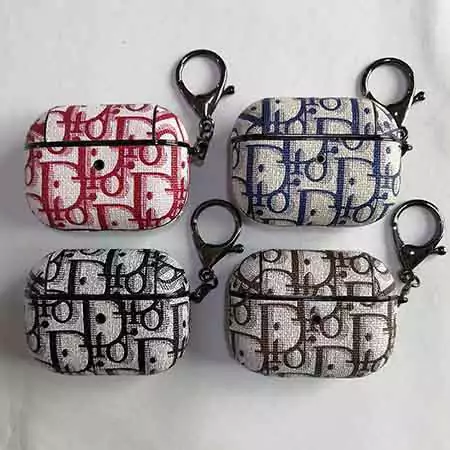 airpods 5ケース DIOR オブリーク柄 イヤホンケース 第五世代 防塵ケース 落下防止 カラビナ付き 大人可愛い