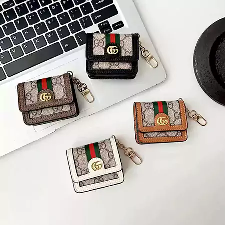 グッチ イヤホンケース イヤホンポーチ 全機種対応 Gucci airpods 5ケース GGキャンバス ダブルＧロゴ レディース おしゃれ