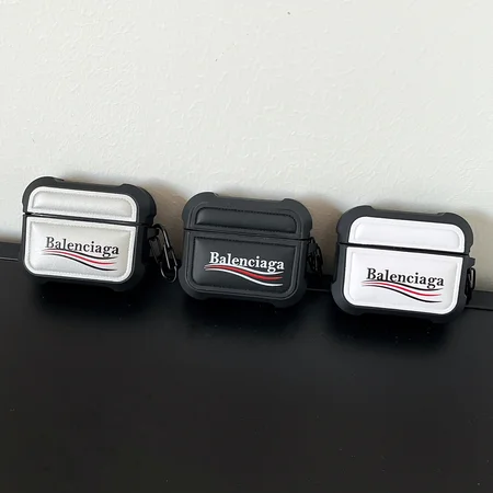 バレンシアガ キャンペーンロゴ airpods 5ケース ダウンジャケット風 男女兼用 耐衝撃 全面保護