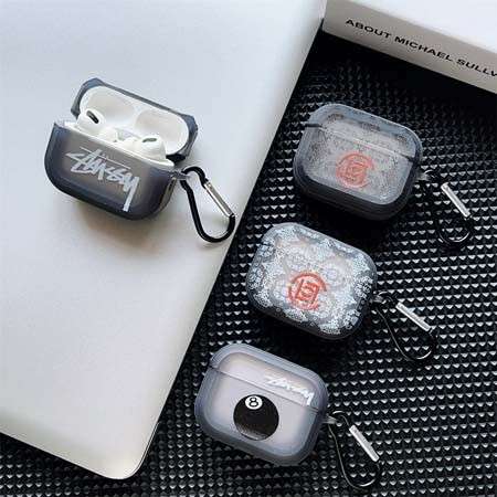ステューシー airpods5ケース 第5世代 イヤホンケース TPU素材 高透明 耐衝撃 収納ケース メンズ おしゃれ 