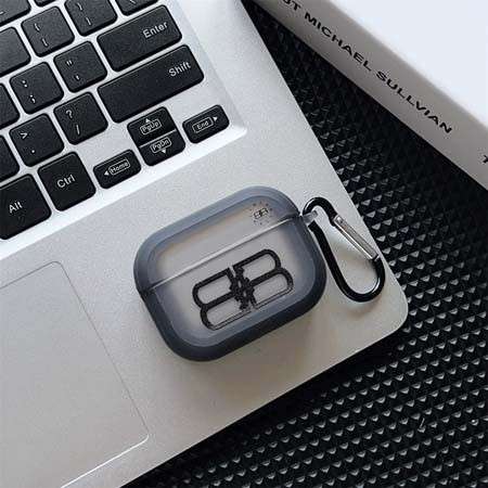 Balenciaga airpods 5ケース 落下防止 カラビナ 付き