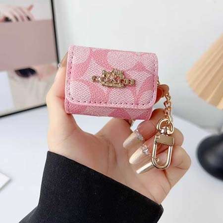 Coach airpods5ケース チェーンフック付き