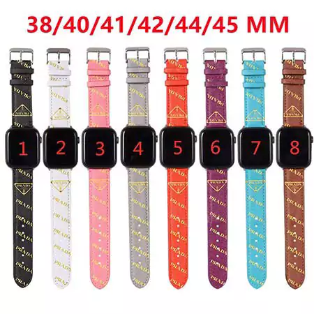 ハイブランド アップルウォッチバンド PRADA 時計ベルト Apple watch series 12/11/10/9 交換ベルト 簡単に装着 快適