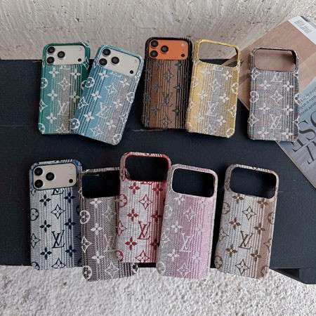 ルイヴィトン iphone18pro/18promaxケース 布調 モノグラム 刺繍ロゴ ストライプ スリム 耐衝撃カバー