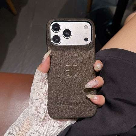 バレンシアガ iphone18proケース レザー調