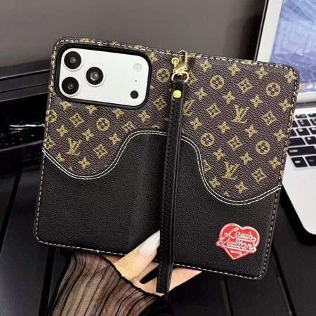 LV iphone18pro 手帳ケース 落下防止 携帯 ストラップ