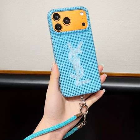 イヴ サンローラン iphone18proケース ラインストーン 付き