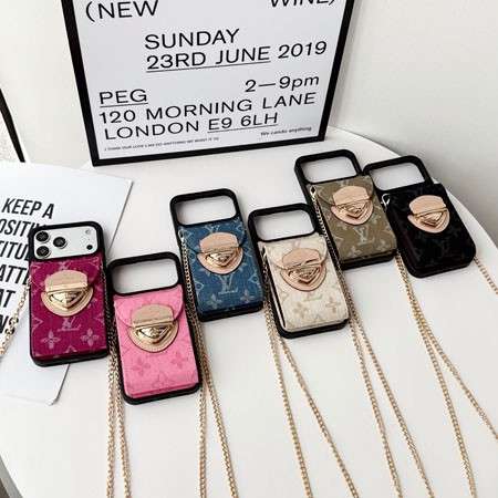 ルイヴィトン iphone18promaxケース チェーン ショルダー iPhone18pro携帯ケース モノグラム デニム柄 背面 大容量 カード 入れ スタンド機能 