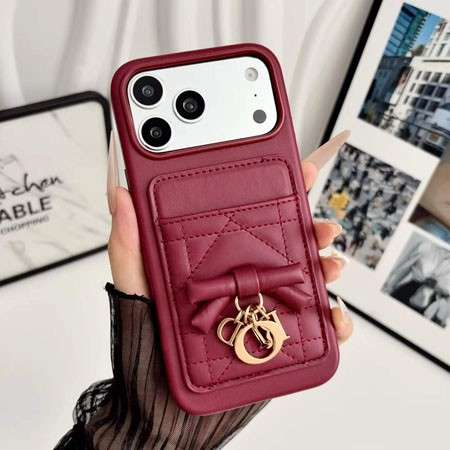Lady DIOR Dahlia iphone18proケース 背面 収納