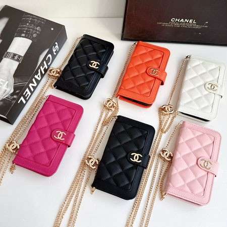 手帳型 スマホケース Chanel iphone18pro/18promaxケース ショルダーチェーン付き 長さ調整可能 肩掛け 斜めがけ レディース おしゃれ