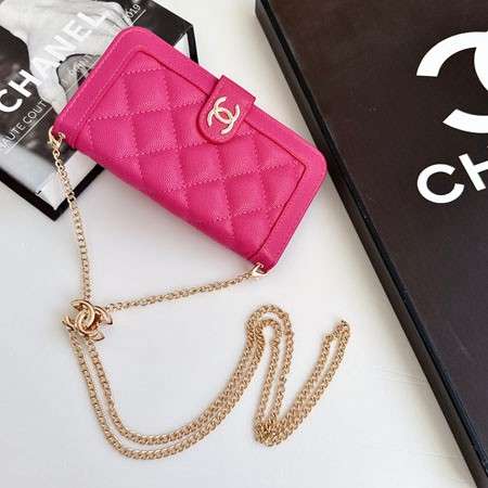 Chanel iphone18promaxケース フラップウォレット
