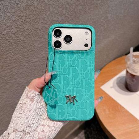 ディオール iphone18proケース エンボスレザー