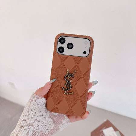 イヴサンローラン iphone18proケース レトロ カサンドラロゴ