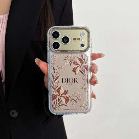 透明 スマホケース DIOR iphone18pro/18promax携帯ケース 花柄 フラワープリント かわいい フチ高設計 カメラ保護 