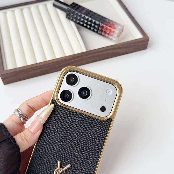 YSL ロゴ アイフォーン18 耐衝撃ケース