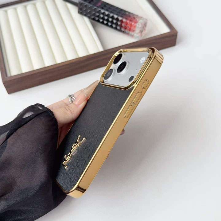 サンローランiphone18promaxケース 電気メッキ