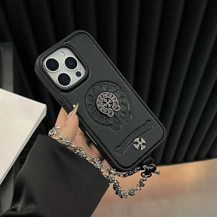 chrome hearts iphone18proケース 腕掛け ストラップ