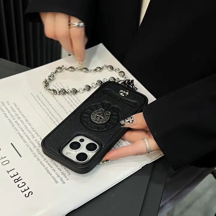 chrome hearts iphone18proケース 腕掛け ストラップ