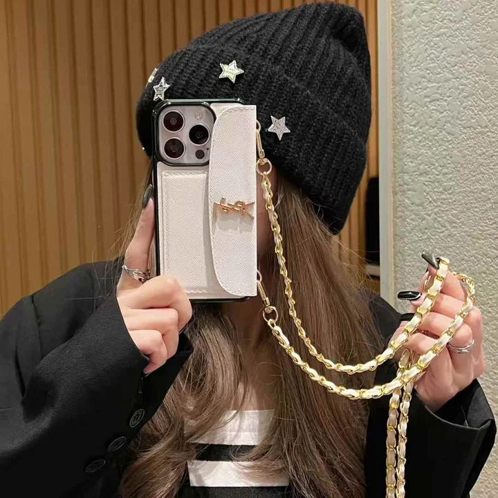 ysl iphone18pro携帯ケース 背面 カード 入れ