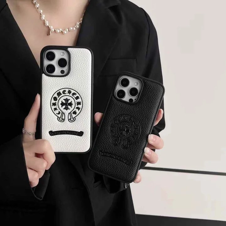 クロームハーツ レザー iphone18proケース