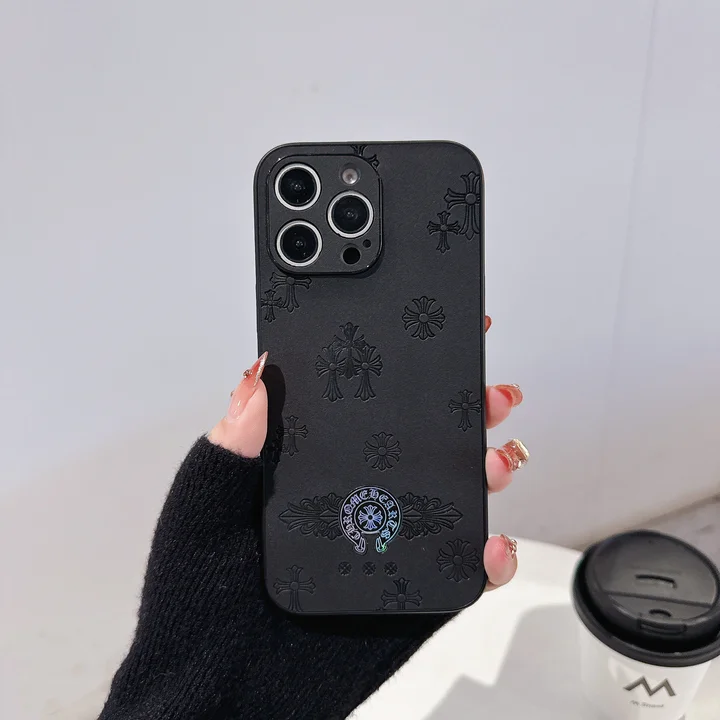 クロームハーツ iphone18proケース PUレザー 全面保護