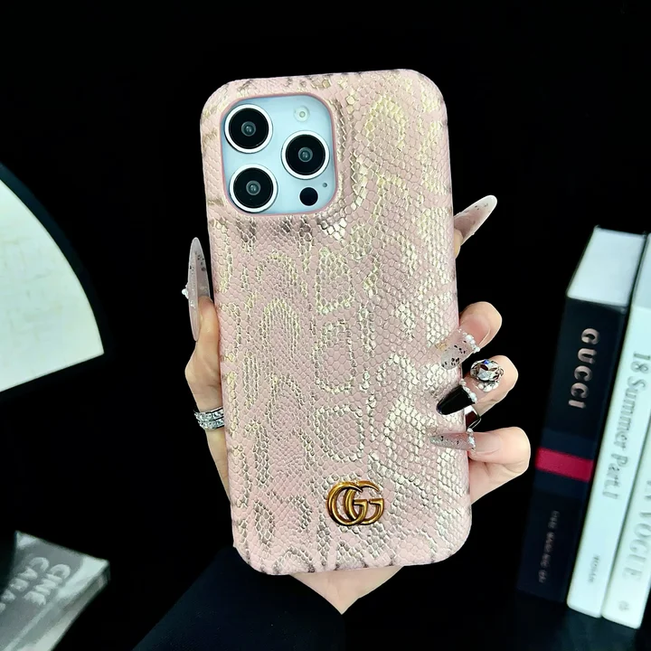 グッチ iphone18proケース 蛇紋 レザー