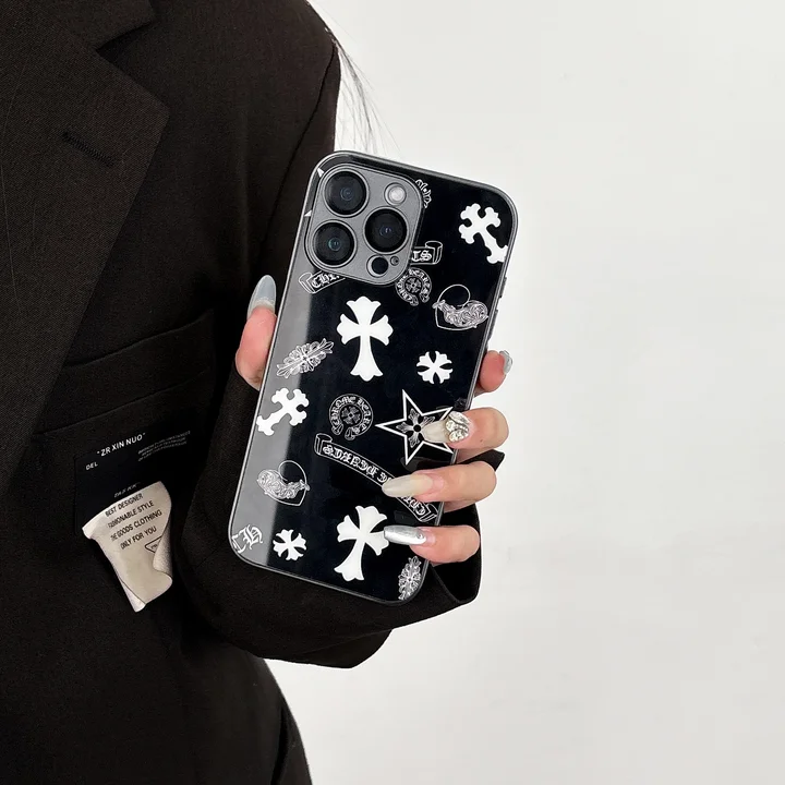 クロームハーツ iphone18promaxケース ガラス 滑り止め