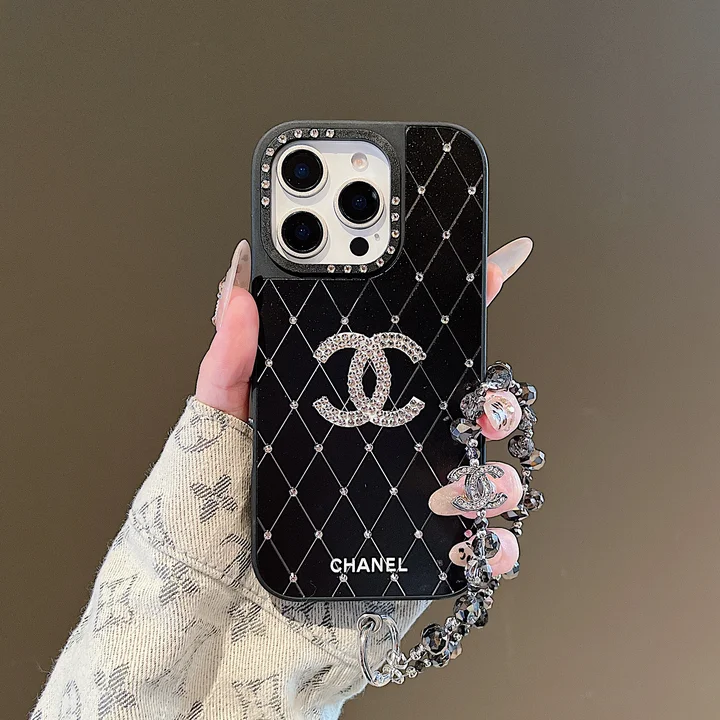 chanel iphone18proケース ラインストーン付き