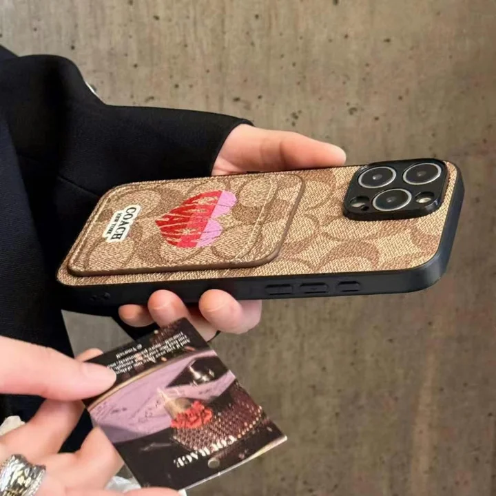 コーチiphone18proケース シグネチャー レザー